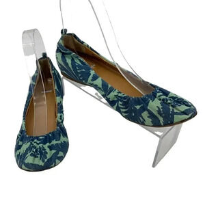 HOST PICKS JCrew Women Flat Ballet Sandal Shoes Blue Canvas Shoes Size  7US